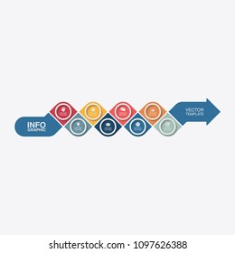 Vector infographic template for diagram, graph, presentation, chart, business concept with 8 options.