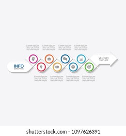 Vector infographic template for diagram, graph, presentation, chart, business concept with 8 options.