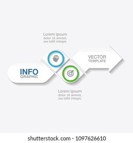 Vector infographic template for diagram, graph, presentation, chart, business concept with 2 options.