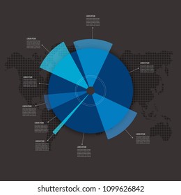 Vector infographic. Template for diagram, graph, presentation and chart. Business concept with options, parts, steps or processes.