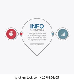 Vector infographic template for diagram, graph, presentation, chart, business concept with 2 options.
