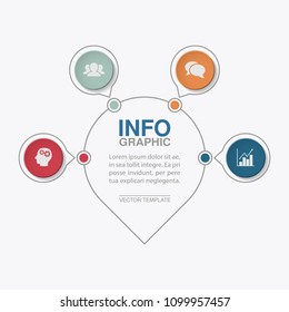 Vector infographic template for diagram, graph, presentation, chart, business concept with 4 options.
