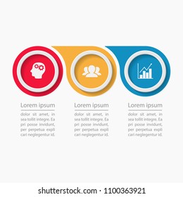 Vector infographic template for diagram, graph, presentation, chart, business concept with 3 options.