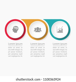 Vector infographic template for diagram, graph, presentation, chart, business concept with 3 options.
