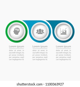 Vector infographic template for diagram, graph, presentation, chart, business concept with 3 options.