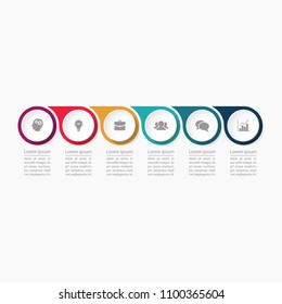 Vector infographic template for diagram, graph, presentation, chart, business concept with 6 options.