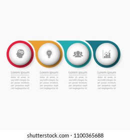 Vector infographic template for diagram, graph, presentation, chart, business concept with 4 options.