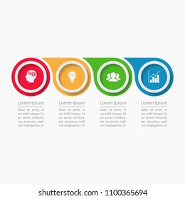 Vector infographic template for diagram, graph, presentation, chart, business concept with 4 options.