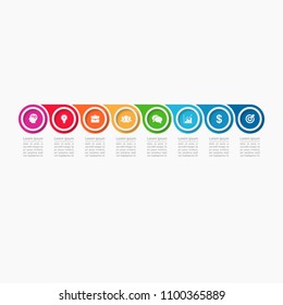 Vector infographic template for diagram, graph, presentation, chart, business concept with 8 options.
