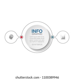 Vector infographic template for diagram, graph, presentation, chart, business concept with 2 options.