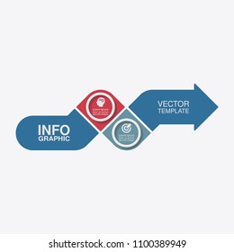 Vector infographic template for diagram, graph, presentation, chart, business concept with 2 options.