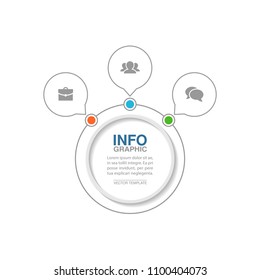 Vector infographic template for diagram, graph, presentation, chart, business concept with 3 options.