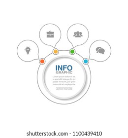 Vector infographic template for diagram, graph, presentation, chart, business concept with 4 options.