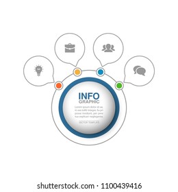 Vector infographic template for diagram, graph, presentation, chart, business concept with 4 options.