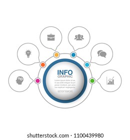 Vector infographic template for diagram, graph, presentation, chart, business concept with 6 options.