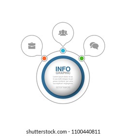 Vector infographic template for diagram, graph, presentation, chart, business concept with 3 options.