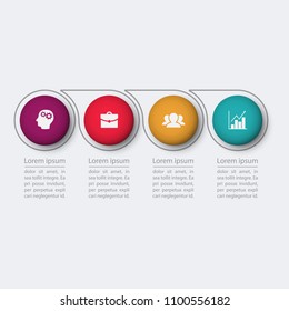 Vector infographic template for diagram, graph, presentation, chart, business concept with 4 options.