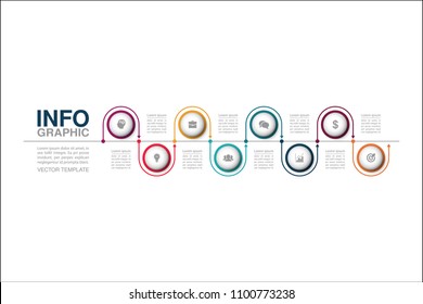 Vector infographic template for diagram, graph, presentation, chart, business concept with 8 options.