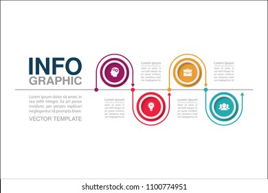 Vector infographic template for diagram, graph, presentation, chart, business concept with 4 options.