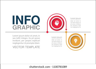 Vector infographic template for diagram, graph, presentation, chart, business concept with 2 options.