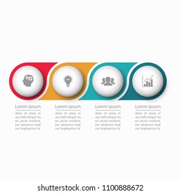 Vector infographic template for diagram, graph, presentation, chart, business concept with 4 options.