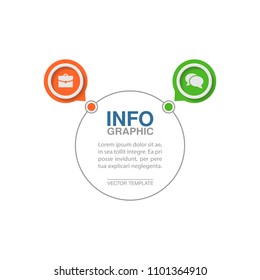 Vector infographic template for diagram, graph, presentation, chart, business concept with 2 options.