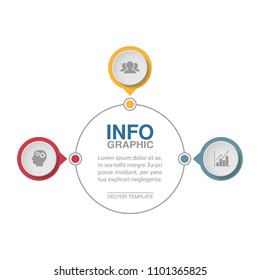 Vector infographic template for diagram, graph, presentation, chart, business concept with 3 options.