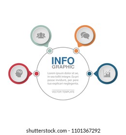 Vector infographic template for diagram, graph, presentation, chart, business concept with 4 options.