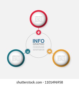 Vector infographic template for diagram, graph, presentation, chart, business concept with 3 options.