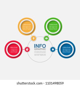 Vector infographic template for diagram, graph, presentation, chart, business concept with 4 options.