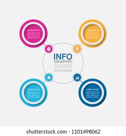 Vector infographic template for diagram, graph, presentation, chart, business concept with 4 options.