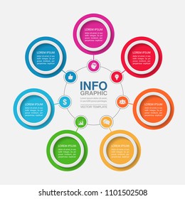 Vector infographic template for diagram, graph, presentation, chart, business concept with 7 options.