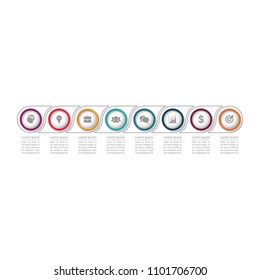 Vector infographic template for diagram, graph, presentation, chart, business concept with 8 options.