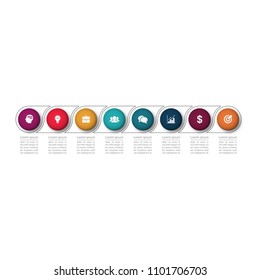Vector infographic template for diagram, graph, presentation, chart, business concept with 8 options.