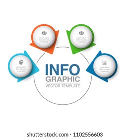Vector infographic template for diagram, graph, presentation, chart, business concept with 4 options.