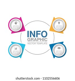Vector infographic template for diagram, graph, presentation, chart, business concept with 4 options.
