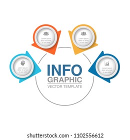 Vector infographic template for diagram, graph, presentation, chart, business concept with 4 options.