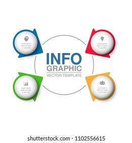 Vector infographic template for diagram, graph, presentation, chart, business concept with 4 options.