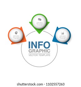 Vector infographic template for diagram, graph, presentation, chart, business concept with 3 options.
