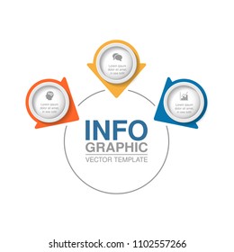 Vector infographic template for diagram, graph, presentation, chart, business concept with 3 options.