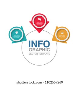 Vector infographic template for diagram, graph, presentation, chart, business concept with 3 options.