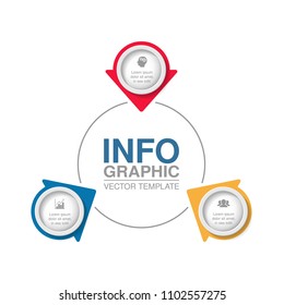 Vector infographic template for diagram, graph, presentation, chart, business concept with 3 options.