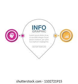 Vector infographic template for diagram, graph, presentation, chart, business concept with 2 options.