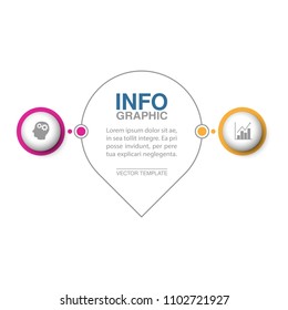 Vector infographic template for diagram, graph, presentation, chart, business concept with 2 options.