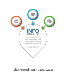 Vector infographic template for diagram, graph, presentation, chart, business concept with 3 options.