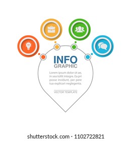 Vector infographic template for diagram, graph, presentation, chart, business concept with 4 options.