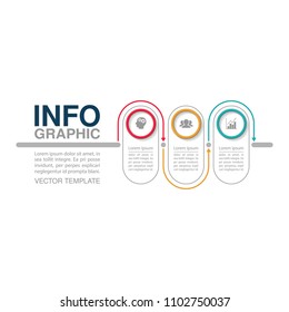 Vector infographic template for diagram, graph, presentation, chart, business concept with 3 options.