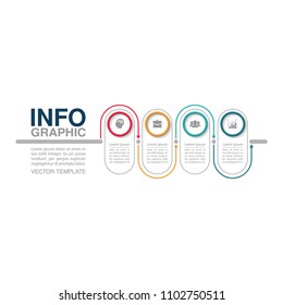 Vector infographic template for diagram, graph, presentation, chart, business concept with 4 options.