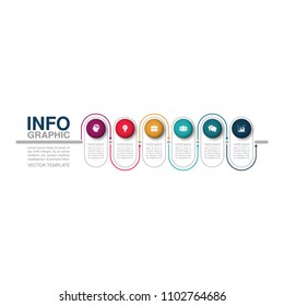 Vector infographic template for diagram, graph, presentation, chart, business concept with 6 options.