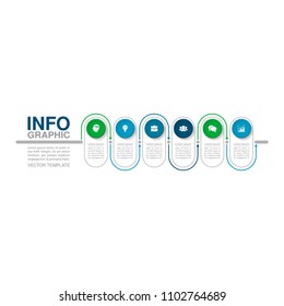 Vector infographic template for diagram, graph, presentation, chart, business concept with 6 options.